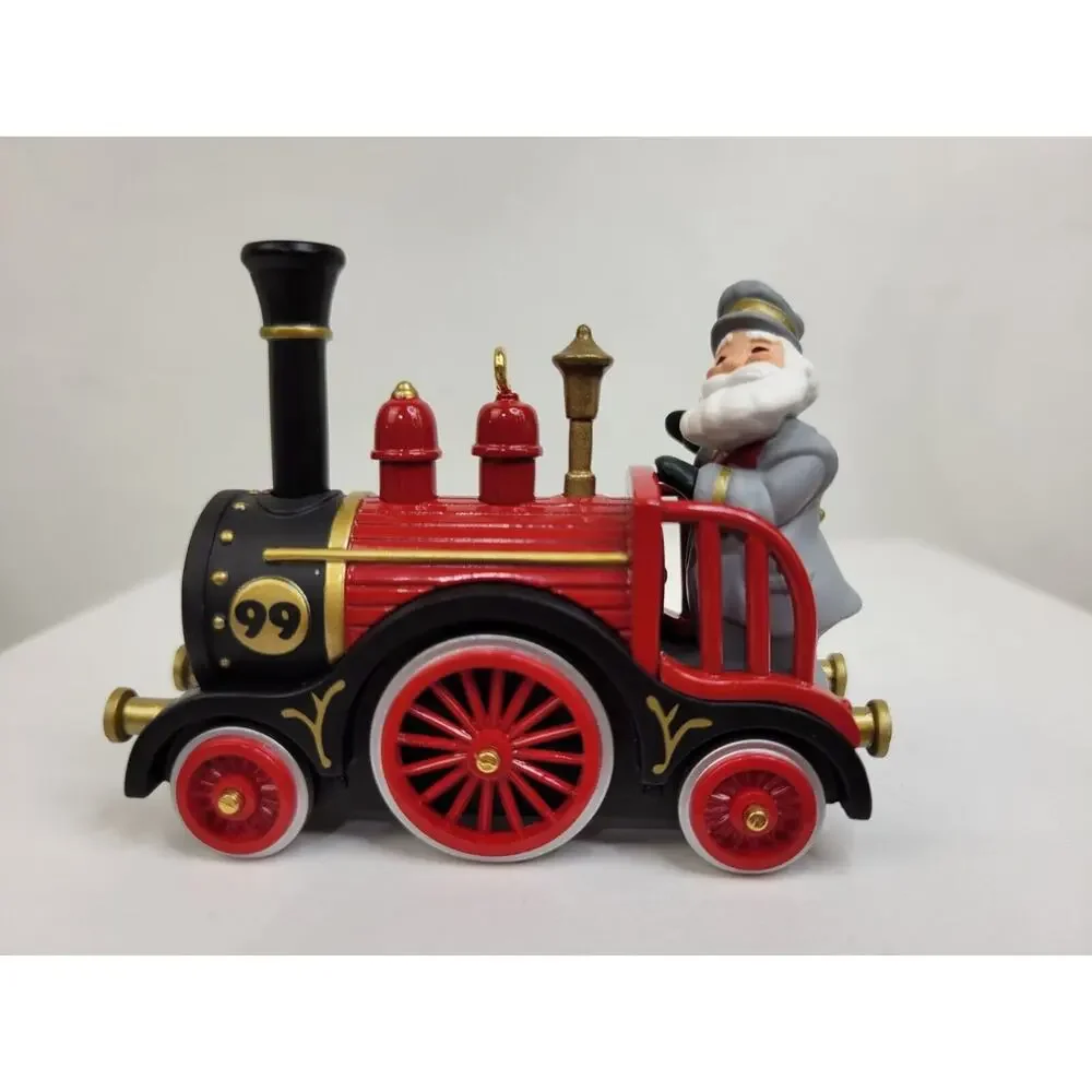 Hallmark Keepsake 1999 Jolly Locomotive Ornament Santa Die Cast Metal NEW in Box